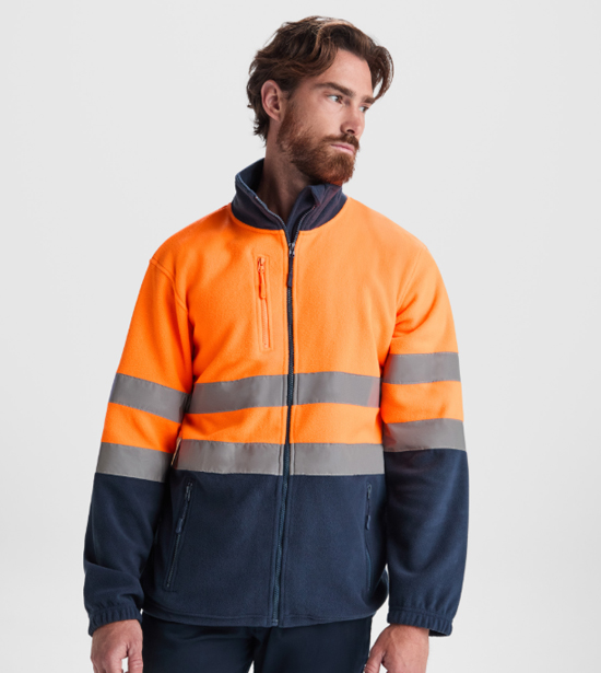 Chaqueta Polar Alta Visibilidad Personalizada con DTF